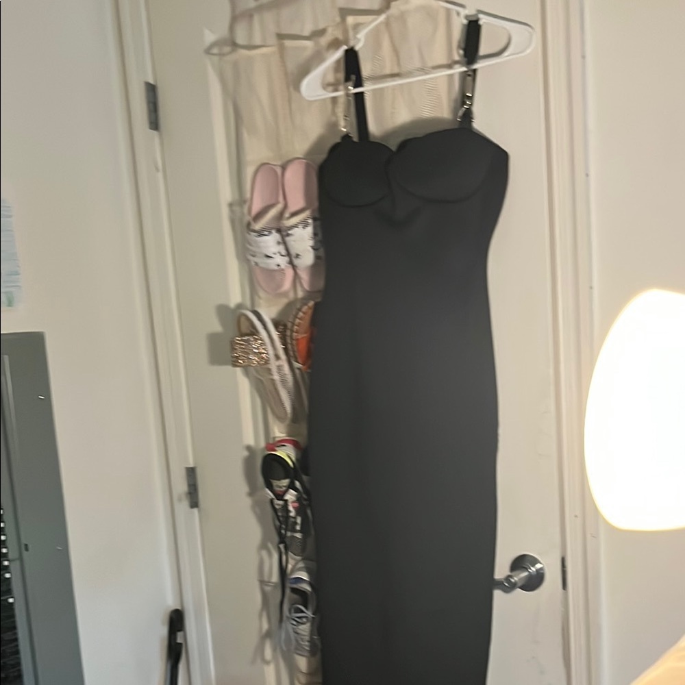 Connection 18 Black Bodycon Dress Spaghetti Strap Cocktail